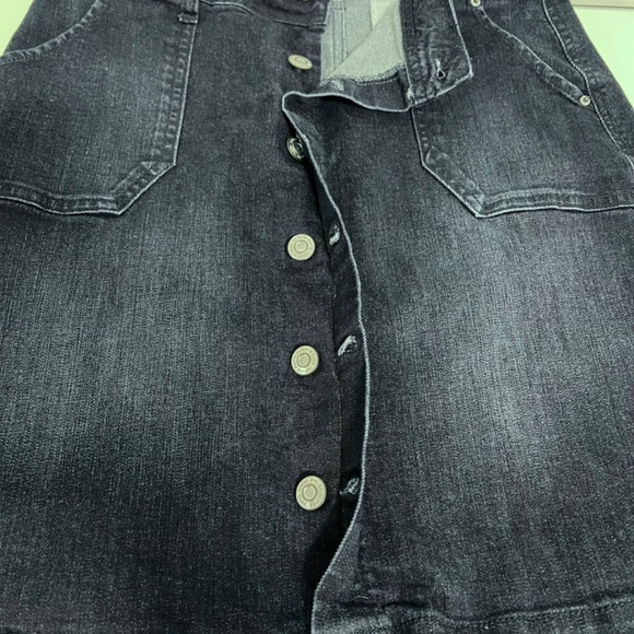 Kensie Button Up Blue Denim Jean Mini Skirt Size M - Picture 11 of 16